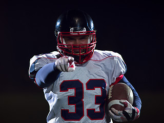 Image showing portrait of confident American football player