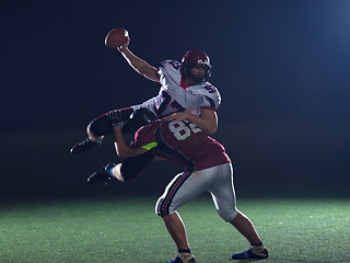 Image showing American football players in action