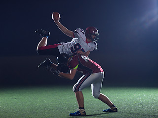 Image showing American football players in action