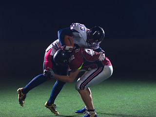 Image showing American football players in action