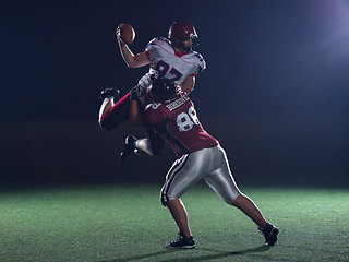 Image showing American football players in action