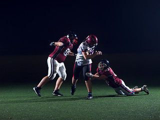 Image showing American football players in action