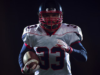 Image showing portrait of confident American football player