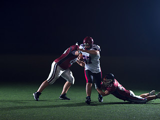 Image showing American football players in action