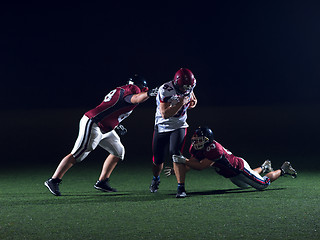 Image showing American football players in action