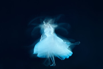 Image showing photo as art - a sensual and emotional dance of beautiful ballerina through the veil