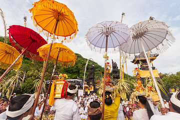 Image showing Bali, Indonesia - Feb 2, 2012 - Hari Raya Galungan and Umanis Galungan holiday fesival parade - the days to celebrate the victory of Goodness over evil, on February 2nd 2012 on Bali, Indonesia