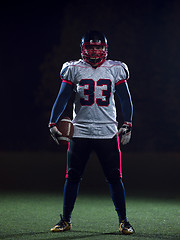 Image showing portrait of confident American football player