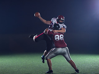 Image showing American football players in action