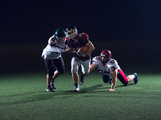 Image showing American football players in action