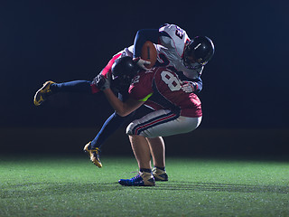 Image showing American football players in action