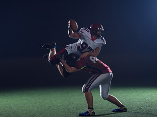 Image showing American football players in action