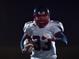 Image showing portrait of confident American football player