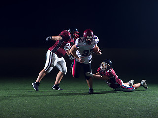 Image showing American football players in action