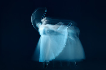 Image showing photo as art - a sensual and emotional dance of beautiful ballerina through the veil