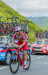 Image showing The Cyclist Luca Paolini on Col de Peyresourde - Tour de France 