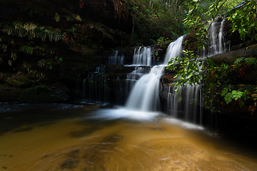 Image showing Lush waterfall in Bluie Mountains