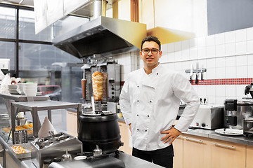 Image showing chef at kebab shop