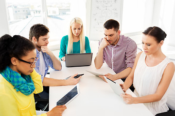 Image showing creative team with table computers in office