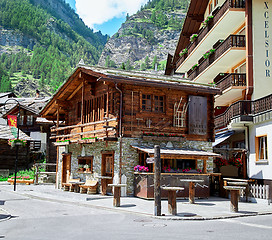 Image showing Hotel and restaurant in Zermatt, Switzerland