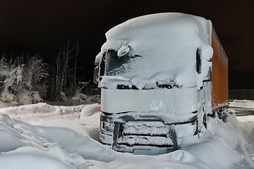 Image showing Cargo Truck In Snow