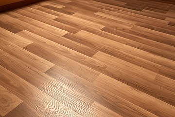 Image showing Parquet floor interior of a room