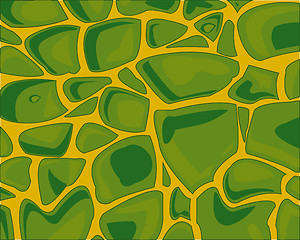 Image showing Abstract decorative background from green stone on yellow