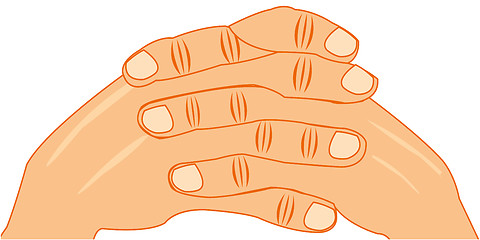 Image showing Vector illustration of the gesture coupled finger of the hands of the person