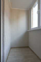 Image showing Small glazed balcony in the apartment of a residential building