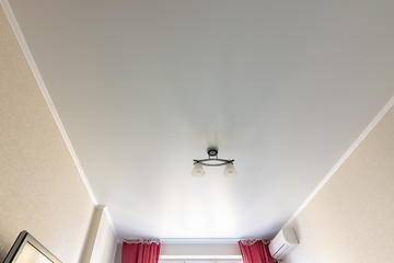 Image showing Stretch white matte ceiling in the room