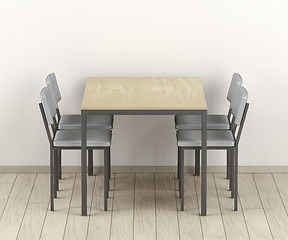 Image showing Modern dining table and chairs