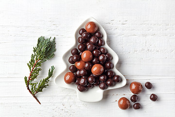 Image showing berries covered with chocolate