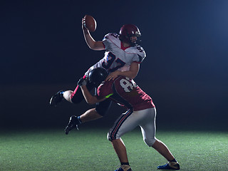 Image showing American football players in action