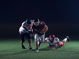 Image showing American football players in action