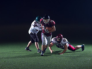 Image showing American football players in action