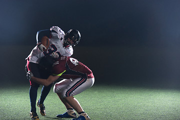 Image showing American football players in action