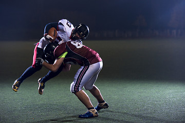 Image showing American football players in action