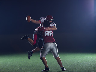 Image showing American football players in action