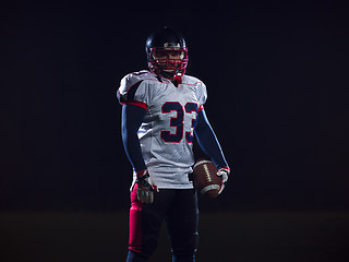 Image showing portrait of confident American football player