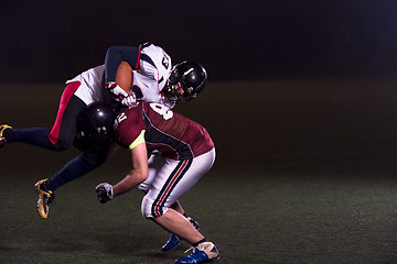 Image showing American football players in action