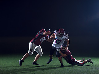 Image showing American football players in action