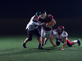 Image showing American football players in action