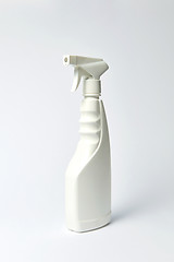 Image showing Spray plastic detergent bottle on a light background, mock up.