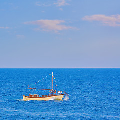 Image showing Motor Boat in the Sea