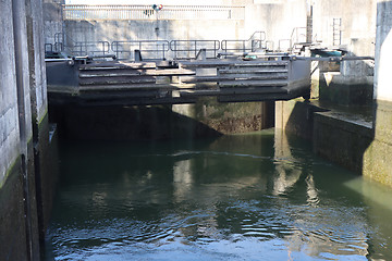 Image showing One of the locks on the navigable river Duoro 