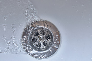 Image showing Bathroom sink drain