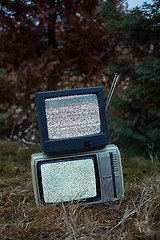 Image showing TV no signal in grass