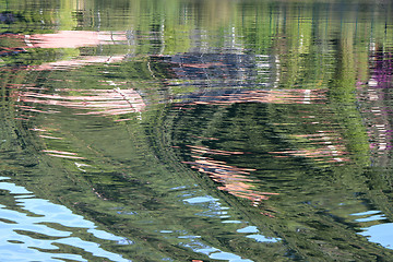 Image showing Reflection of the coast on the surface of the water