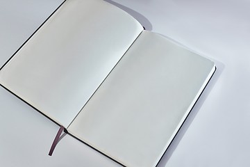 Image showing Note book blank white page notepad