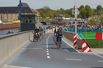 Image showing Riding a bikes in Copenhagen